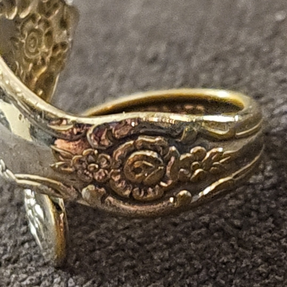 Vintage Floral Silver Spoon Ring - Picture 5 of 6